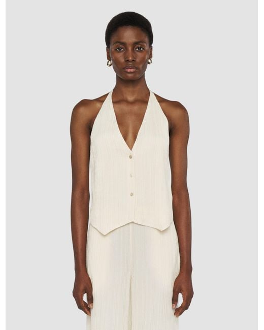 Joseph White Suez Pleat Jacquard Tie Waistcoat