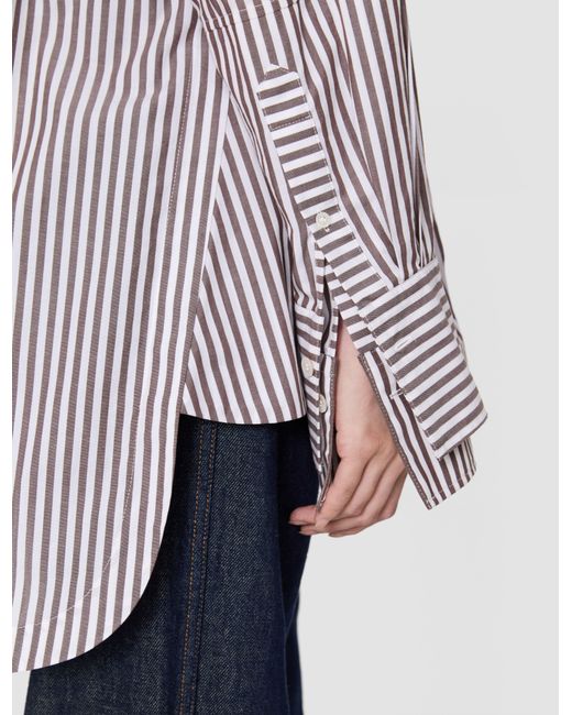 Joseph Multicolor Theia Cotton Stripe Shirt
