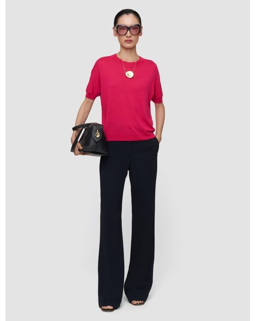 Joseph Pink Jana Silk Knit Top