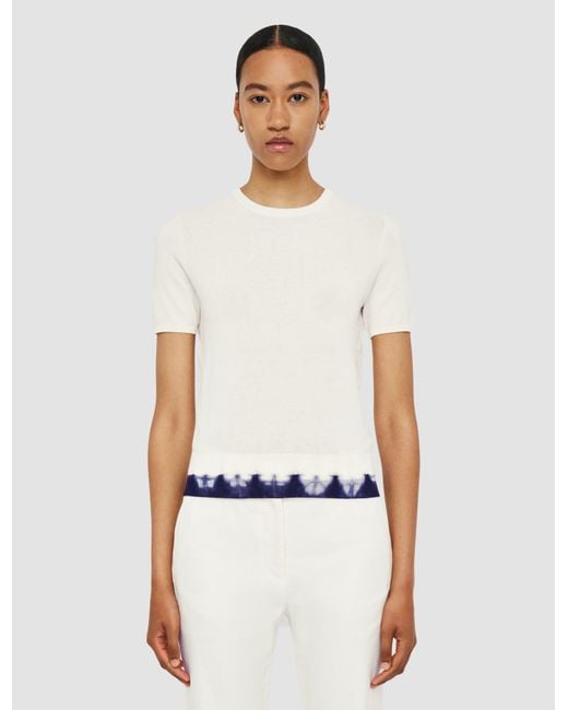 Joseph White Silk Cotton Knit Top