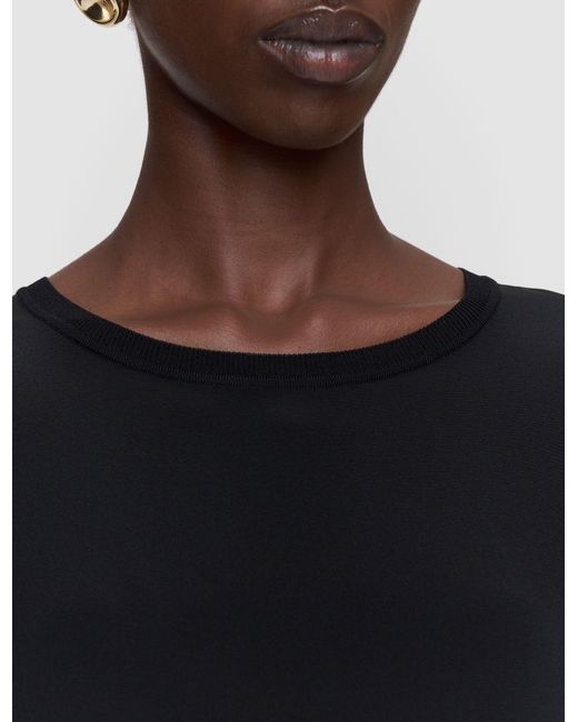 Joseph Black Silk Crepe De Soie Rubin Blouse