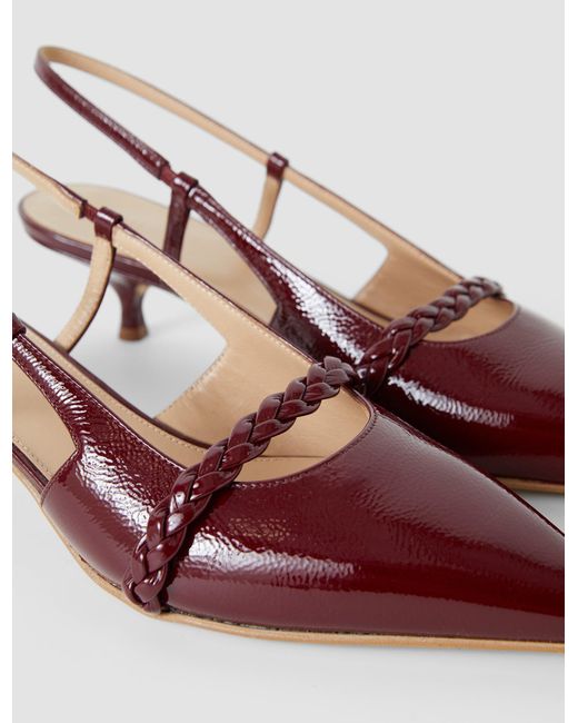 Joseph Pink Anisa Patent Leather Slingback Shoes