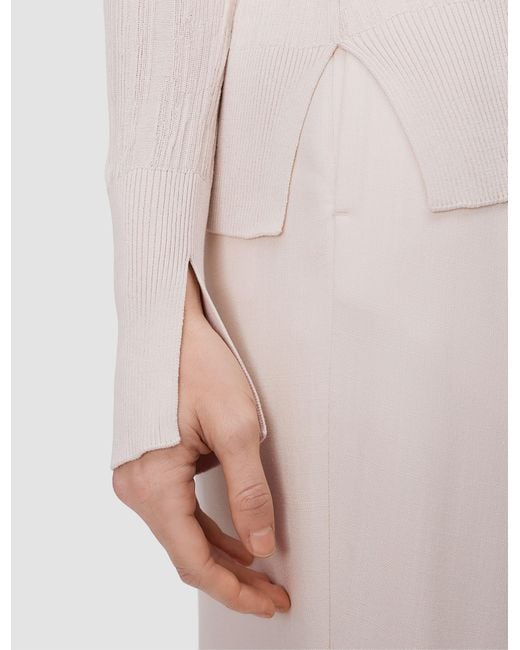 Joseph White Jardin Silk Cotton Rib Jumper
