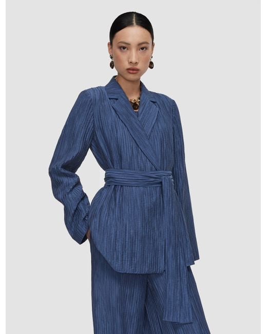 Joseph Blue Nymph Fluid Crinkle Jacket