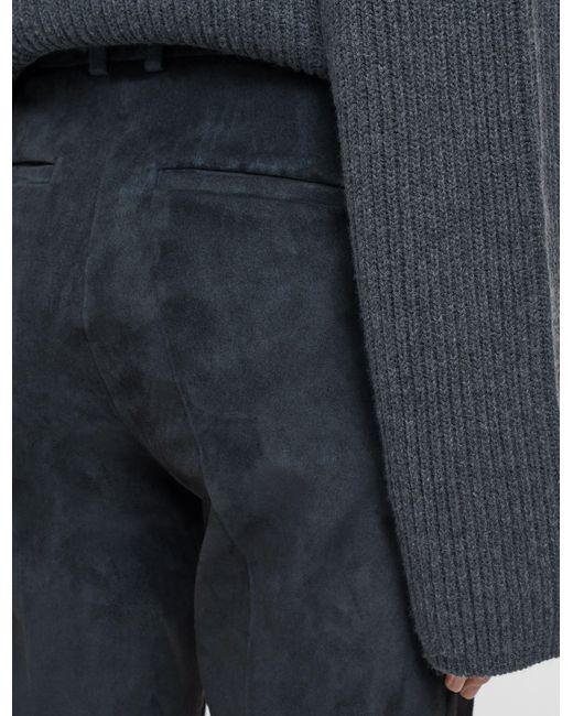 Joseph Blue Coleman Suede Stretch Trousers