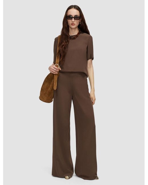 Joseph Brown Rihani Crepe De Soie Silk Trousers