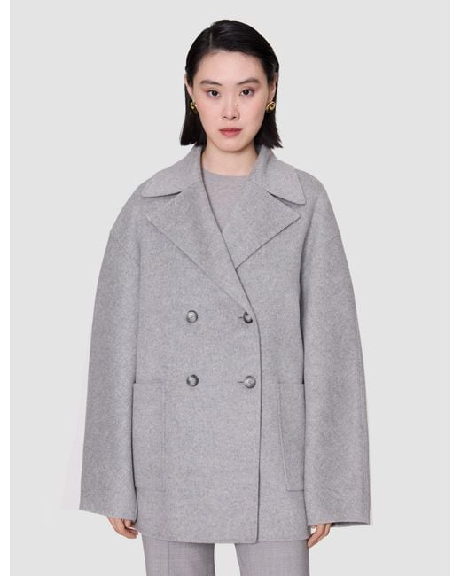 Joseph Gray Flavia Double Face Cashmere Coat
