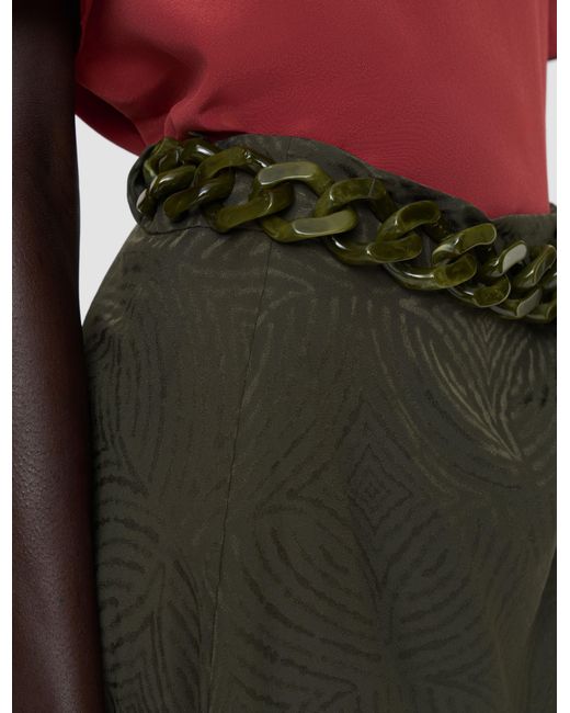 Joseph Green Tanger Jacquard Silk Skirt