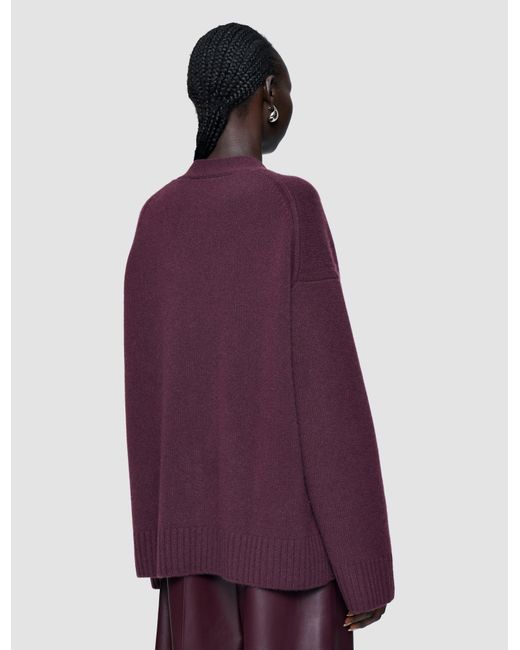Joseph Purple Luxe Cashmere Cardigan