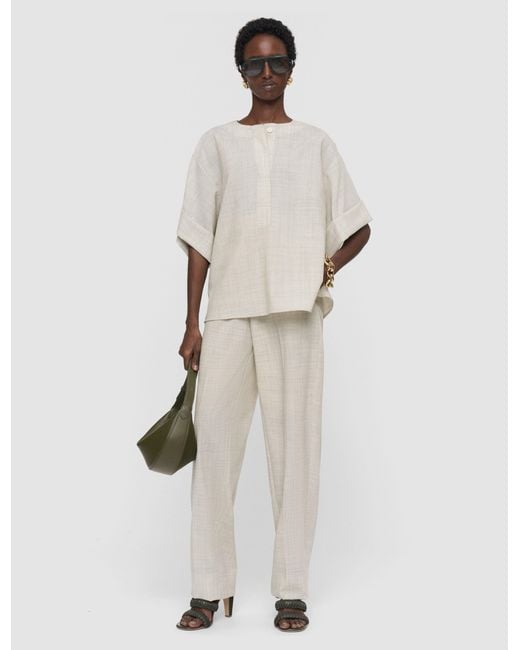 Joseph Natural Yani Light Wool Blouse