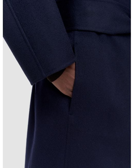 Joseph Blue Costana Double Face Cashmere Coat
