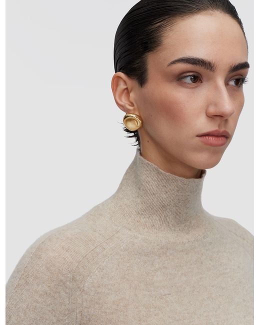 Joseph Natural Oxna Light Pure Cashmere High Neck Jumper