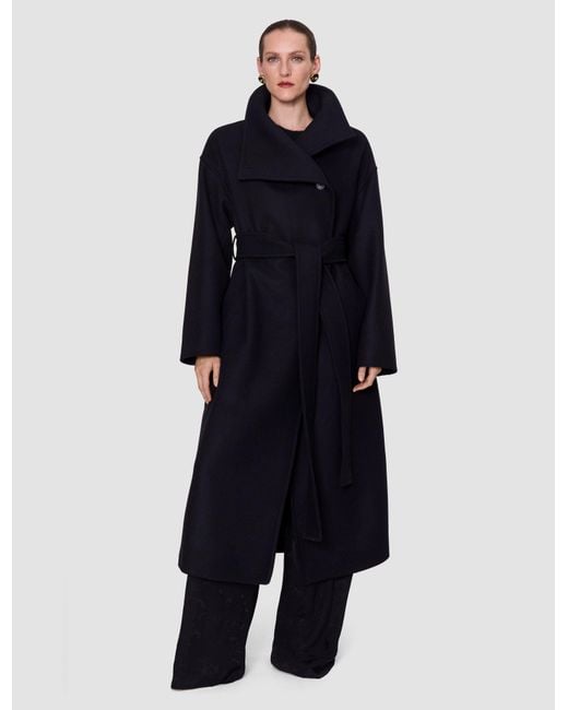 Joseph Black Fiore Wool Blend Coat