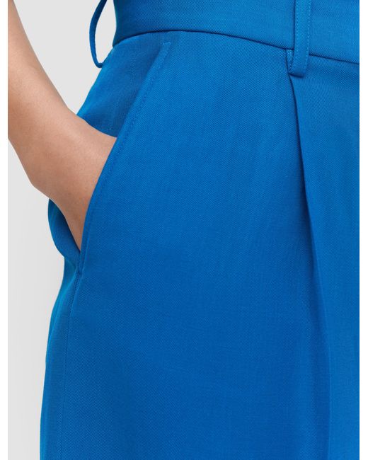 Joseph Blue Centa Linen Blend Shorts