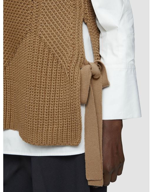 Ensemble Chemise Et Gilet En Maille Joseph en coloris Natural