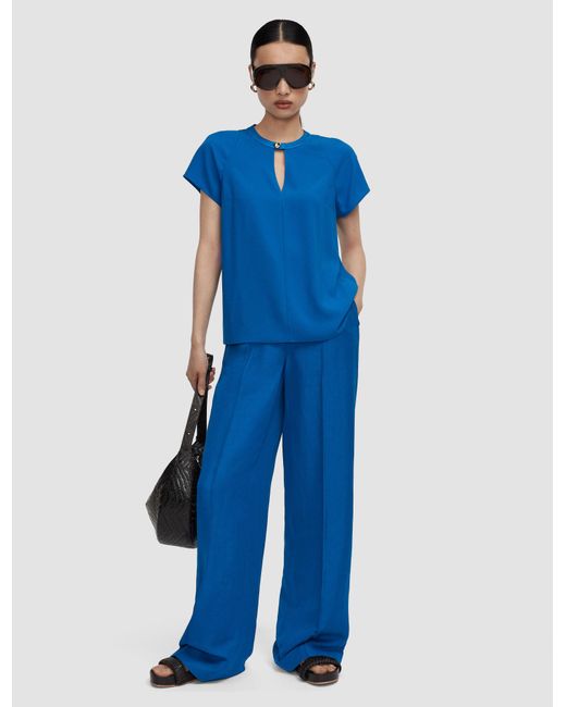 Joseph Blue Donna Crepe Top