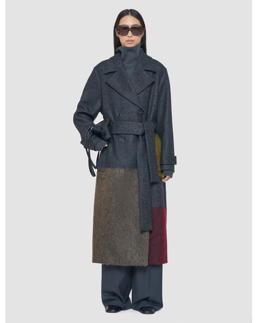 Joseph Blue Merton Overlay Wool Coat