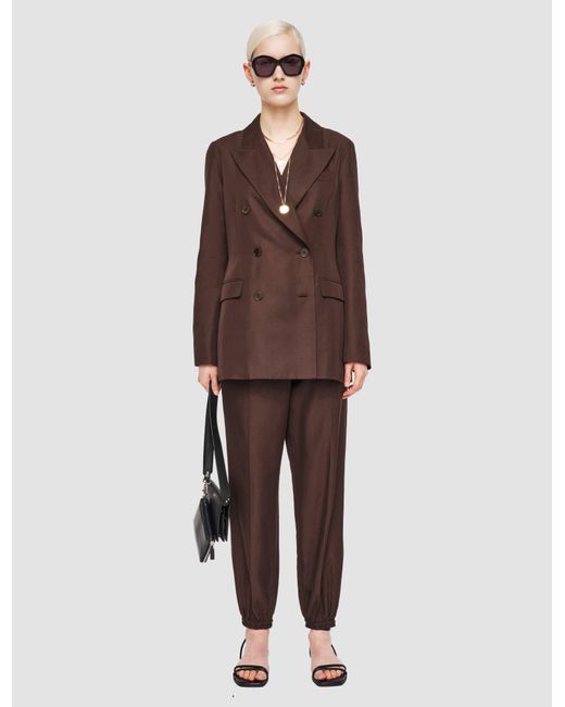 Veste Valery En Soie Et Coton Doux Joseph en coloris Brown