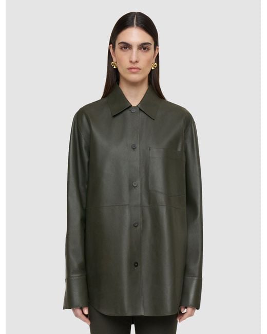 Joseph Green Penna Soft Nappa Leather Overshirt