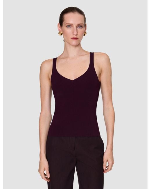 Joseph Red Joann Compact Milano Tank Top