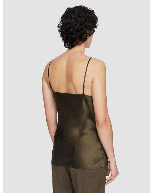 Caraco Clea en satin de soie Joseph en coloris Green