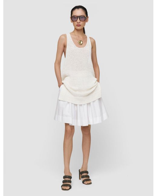 Joseph White Nahra Open Cotton Knit Dress