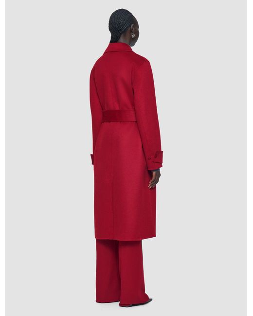 Joseph Red Arline Double Face Cashmere Coat