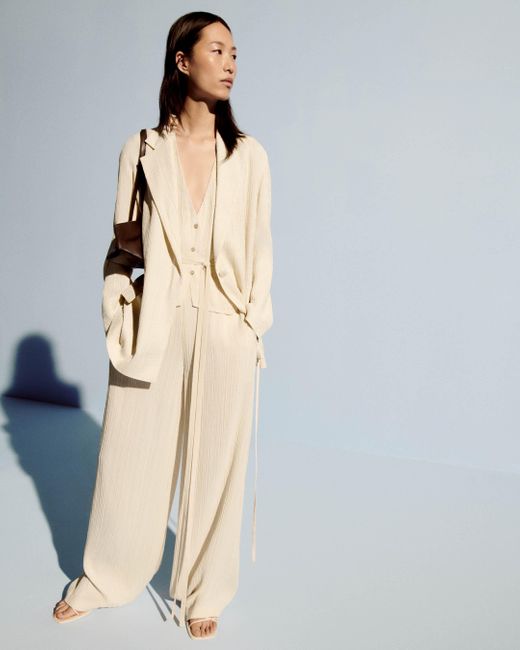 Joseph Natural Amelot Pleat Jacquard Jacket
