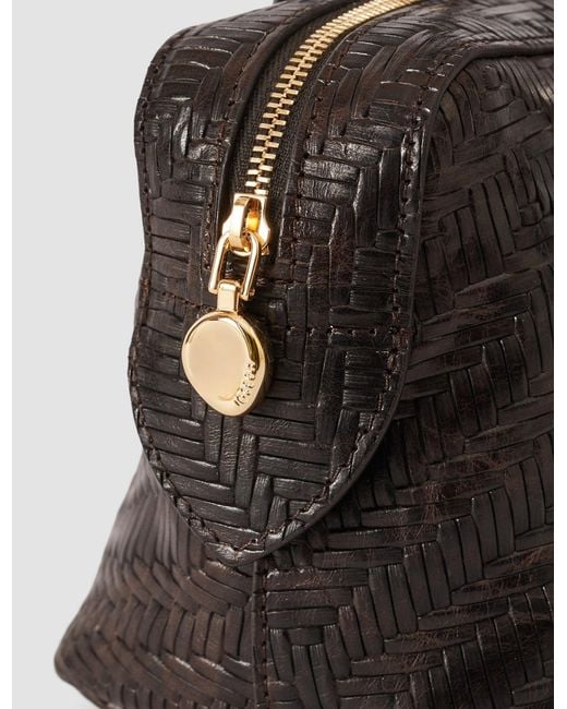 Joseph Black Mini Loaf Woven Leather Bag
