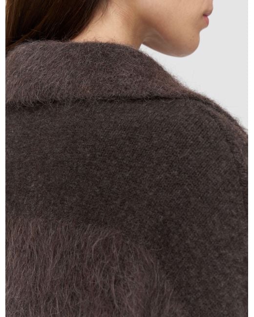 Joseph Black Take Brushed Alpaca Striped Jumper
