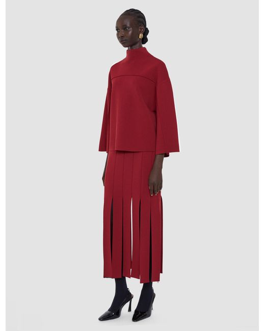 Joseph Red Larrey Compact Milano Knit Top