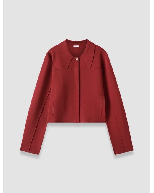 Joseph Red Gare Compact Milano Knit Jacket