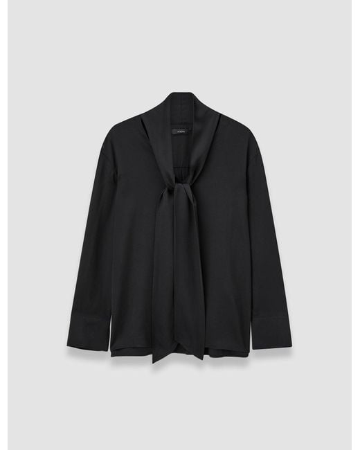 Joseph Black Adele Light Crepe Blouse