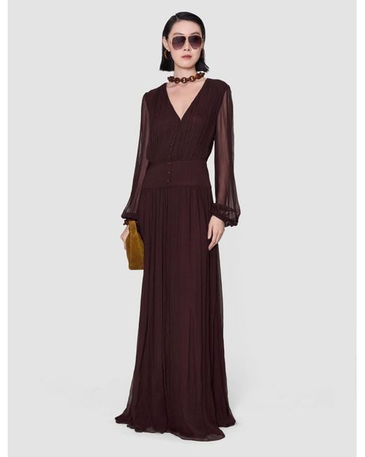 Joseph Purple Bianca Silk Chiffon Dress