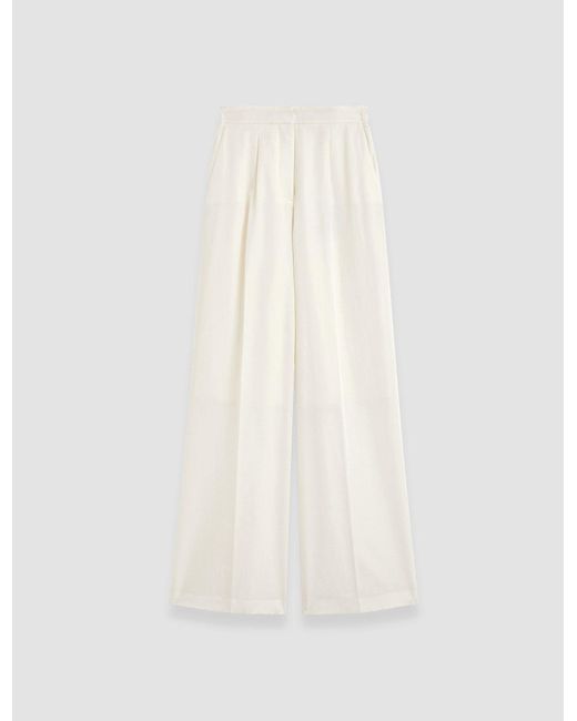 Pantalon Alanel en soie et coton doux Joseph en coloris White