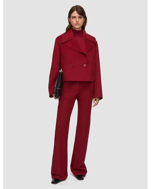 Joseph Red Delano Double Face Cashmere Jacket