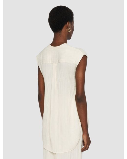Joseph White Lucien Pleat Jacquard Blouse