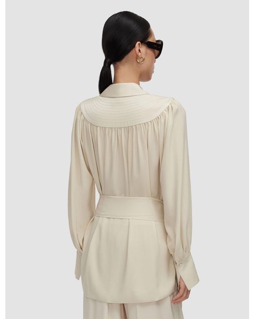 Joseph Natural Bou Crepe Blouse