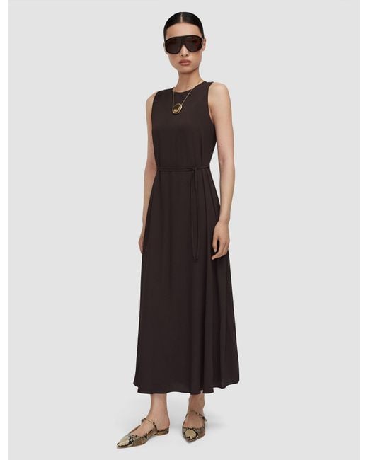 Robe Lottie En Crêpe Mélangé De Soie Joseph en coloris Brown