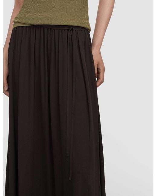 Joseph White Elba Silk Blend Crepe Skirt