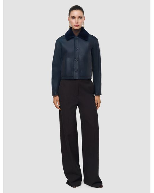 Joseph Blue Alloway Reversible Soft Shearling Jacket