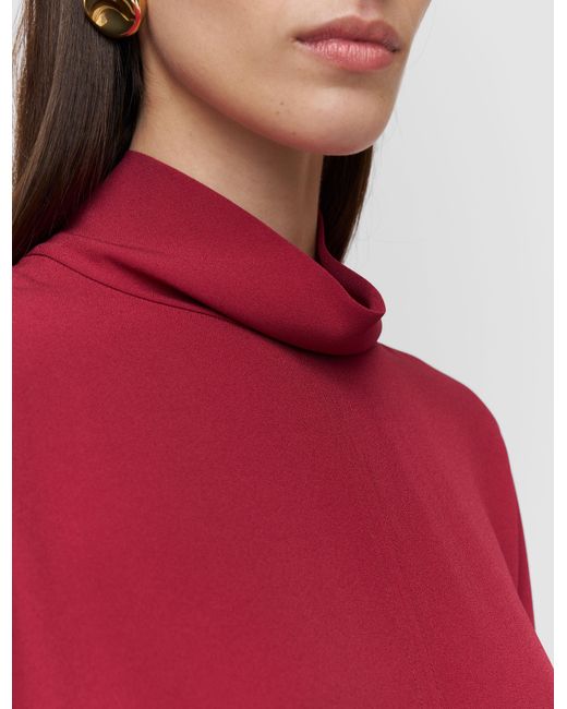 Joseph Red Buick Crepe Blouse