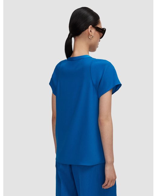 Joseph Blue Donna Crepe Top