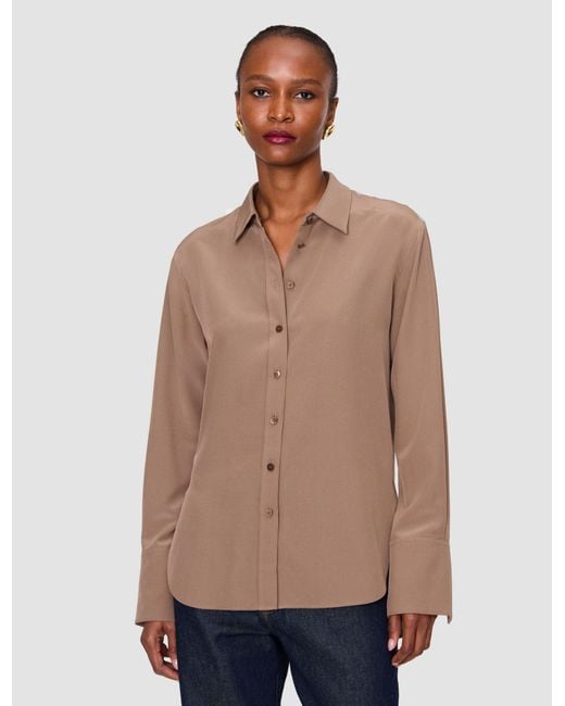 Joseph Brown Joe Crepe De Chine Silk Blouse
