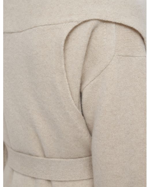 Joseph Natural Brushed Cashmere Sleeveless Wrap