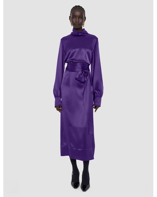 Joseph Purple Cels Double Satin Dress