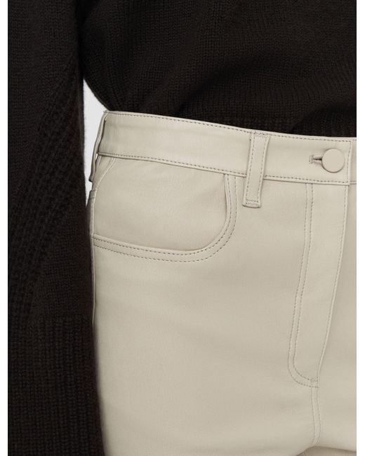 Joseph White Duke Leather Stretch Trousers