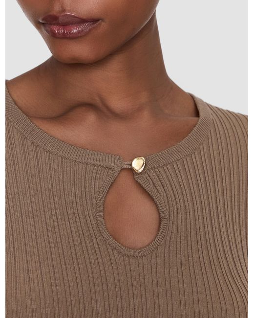 Joseph Natural Luz Merino Wool Rib Top