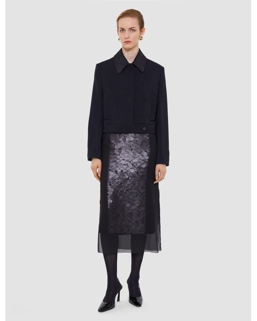 Joseph Blue Abbe Tailored Crepe Jacket