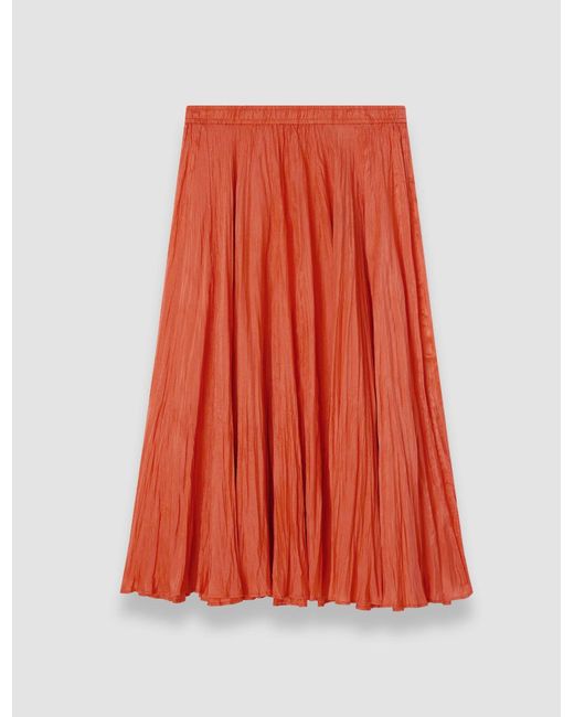 Joseph Red Sully Habotai Silk Skirt